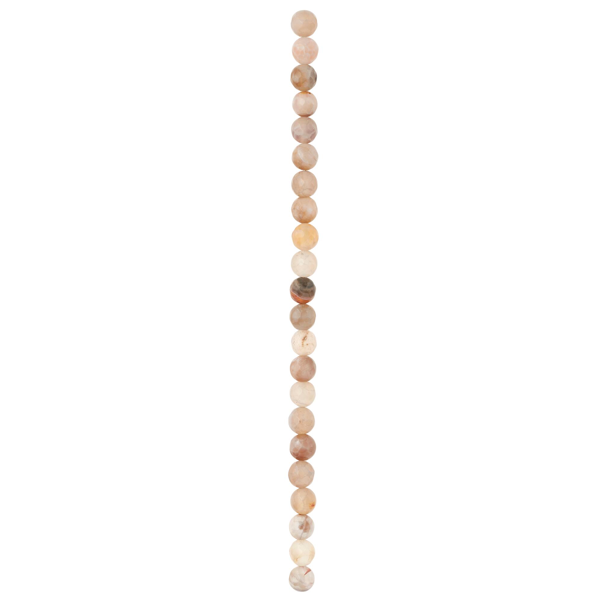 Neutral Mix Agate Round Beads, 8mm by Bead Landing™